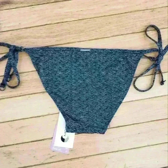 Moontide Black Metallic Tie Up Bikini Bottoms - Picture 3 of 4